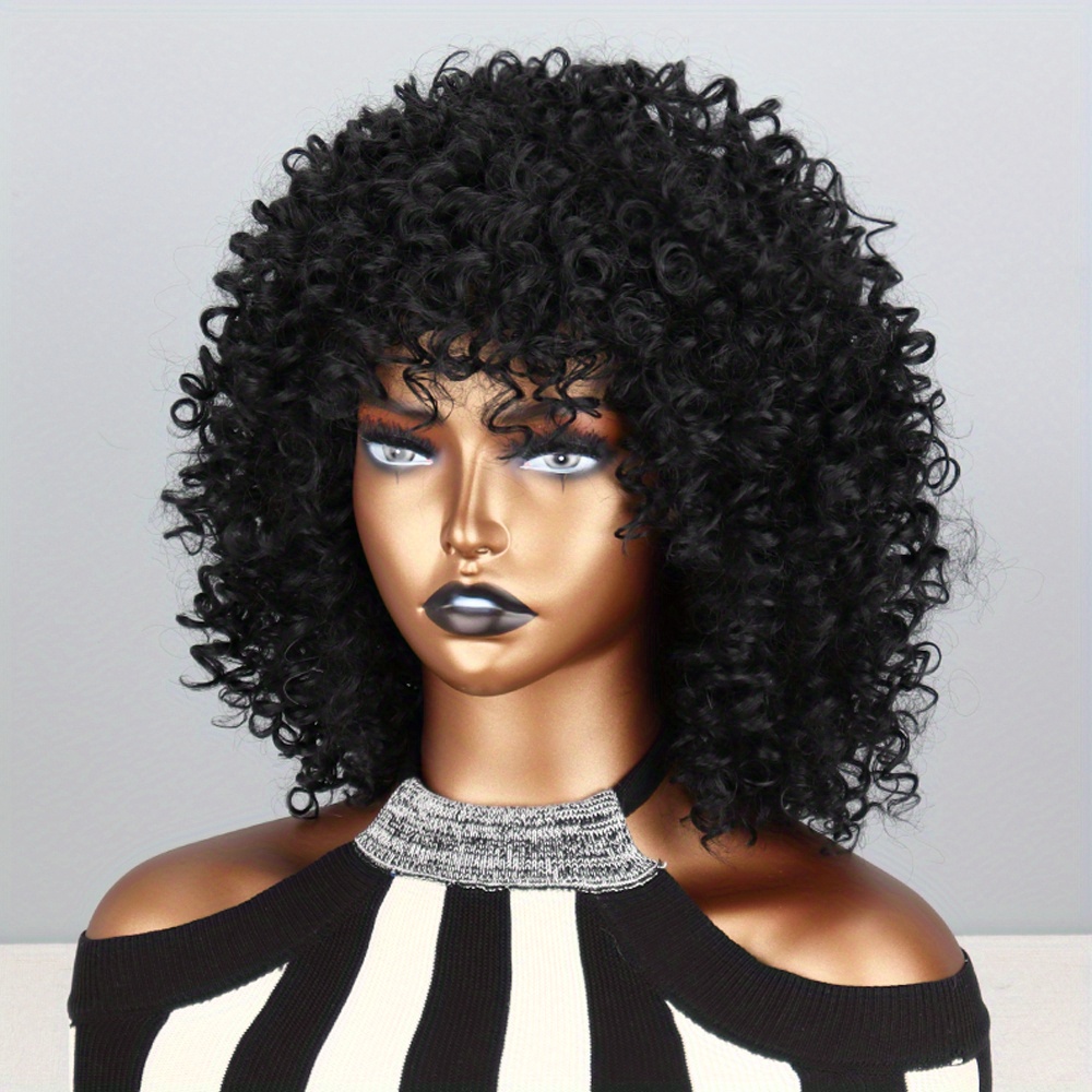 Afro Curly Wigs Women Afro 70s Wigs Short Hair - Temu