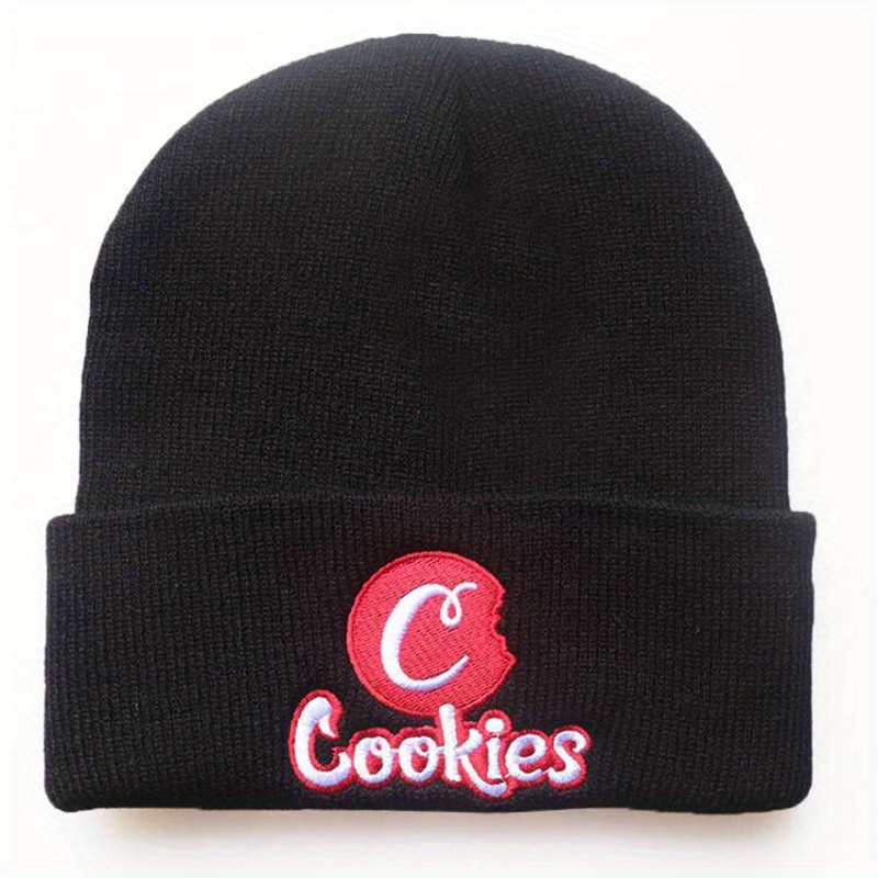 Letter Embroidery Knitted Hat Pullover Warm Coldproof Hat