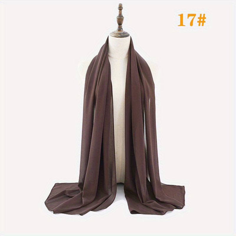 Candy Chiffon Scarf Breathable Shawl Casual Head Wrap Turban