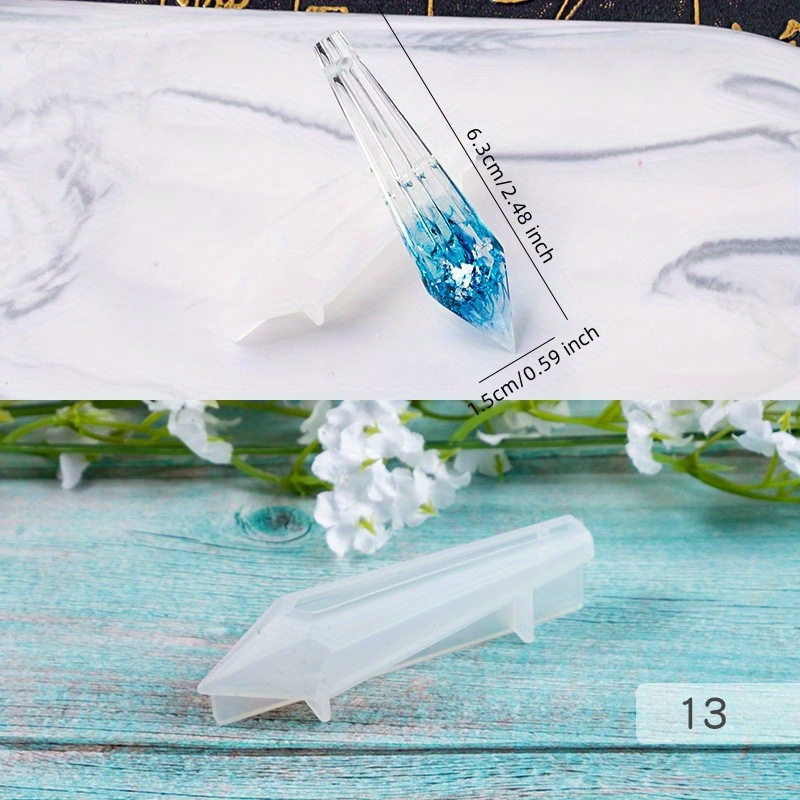 Diy Crystal Pendulum Epoxy Resin Molds Necklace Pendant Uv - Temu Australia