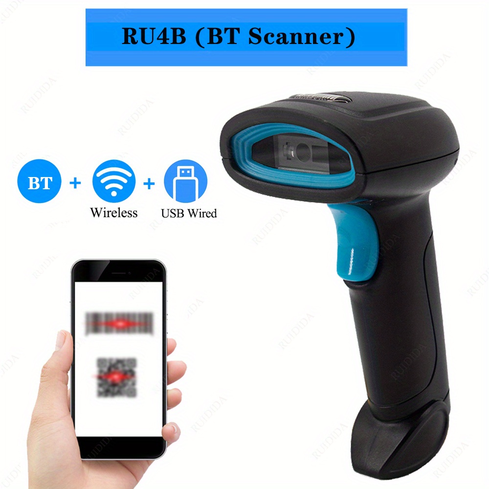 Scanner Sans Fil De Code QR Lecteur De Barre Sans Fil 1d 2d - Temu