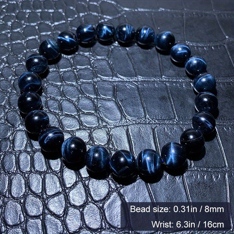 Matte Blue Tigers Eye Gemstone Beads Blue Eye Stone Beads 