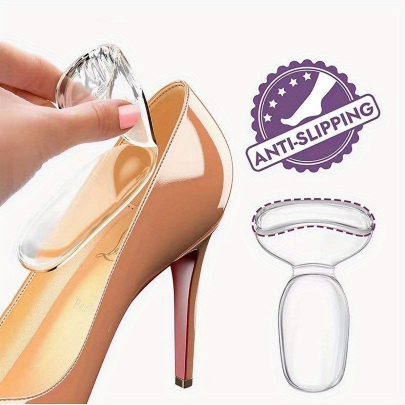 1pair GEL 4D Anti-abrasion Foot Artifact Heel Sticker Anti-drop Heel Anti-abrasion Foot Shoe Sticker, Shoe Size Is Changed to A Half-size Insole, Length 5.51in/14cm, Width 3.35in/8.51cm