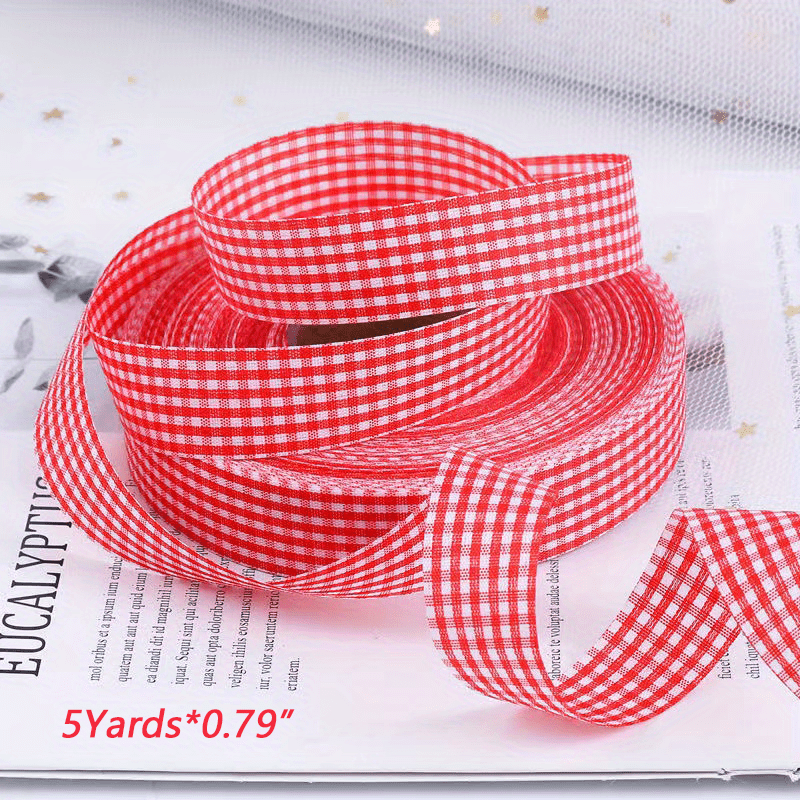 5 Yards Color Plaid With Checkered Ribbon Baked - Temu