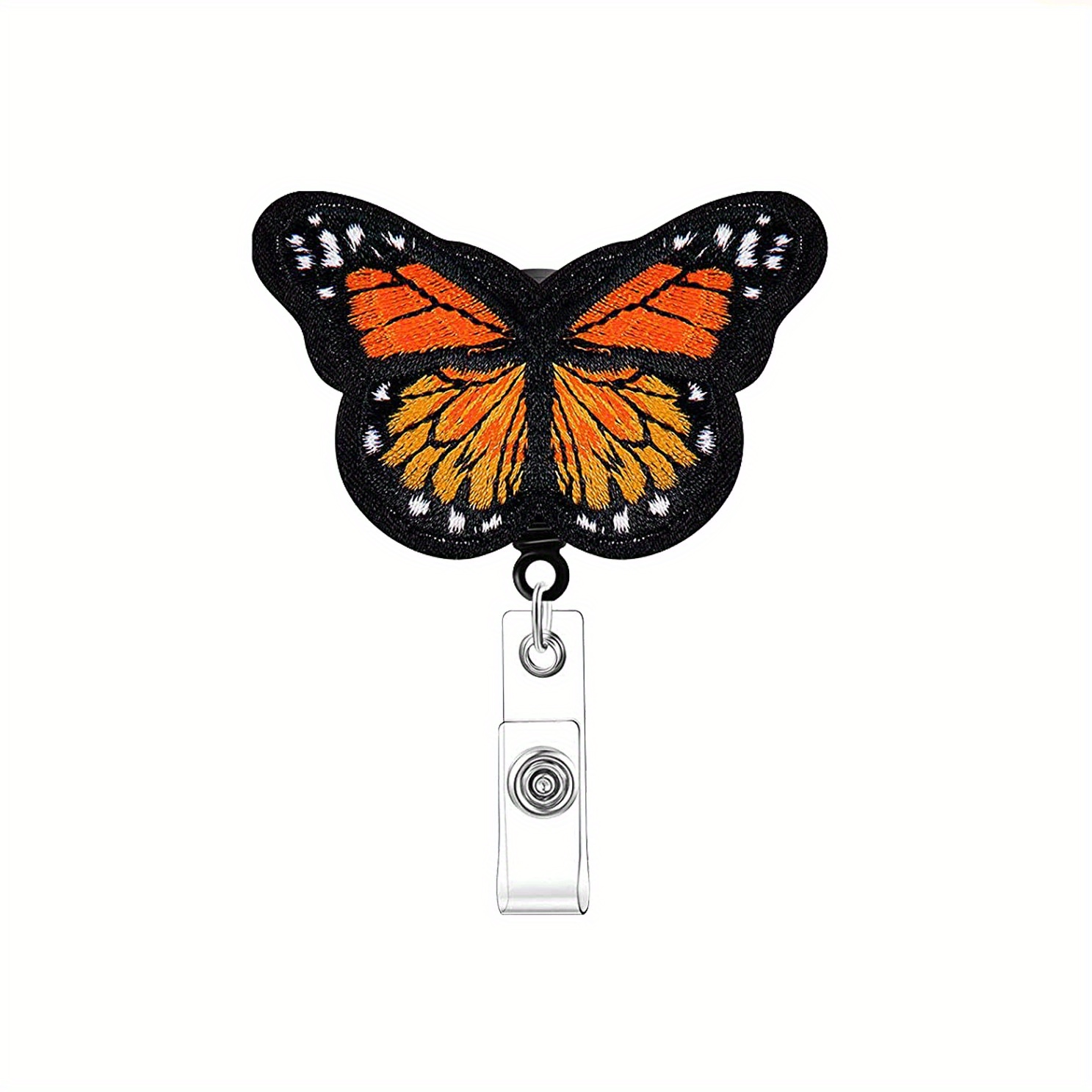 Orange Butterfly Badge Reel Medical Badge Nurse Badge Reel ID