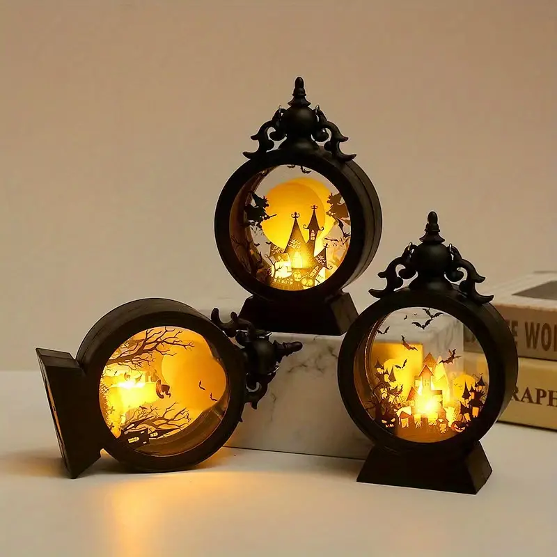 make halloween magical with this vintage led electronic candle light hanging lantern details 1