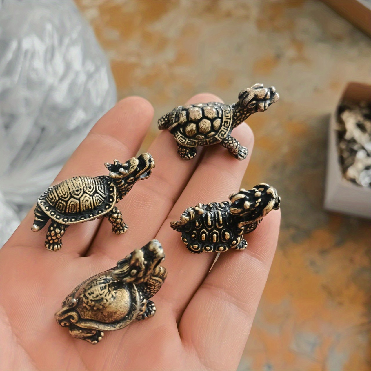 Ancient Copper Turtle Statue Ornament Perfect Home Room Temu New Zealand