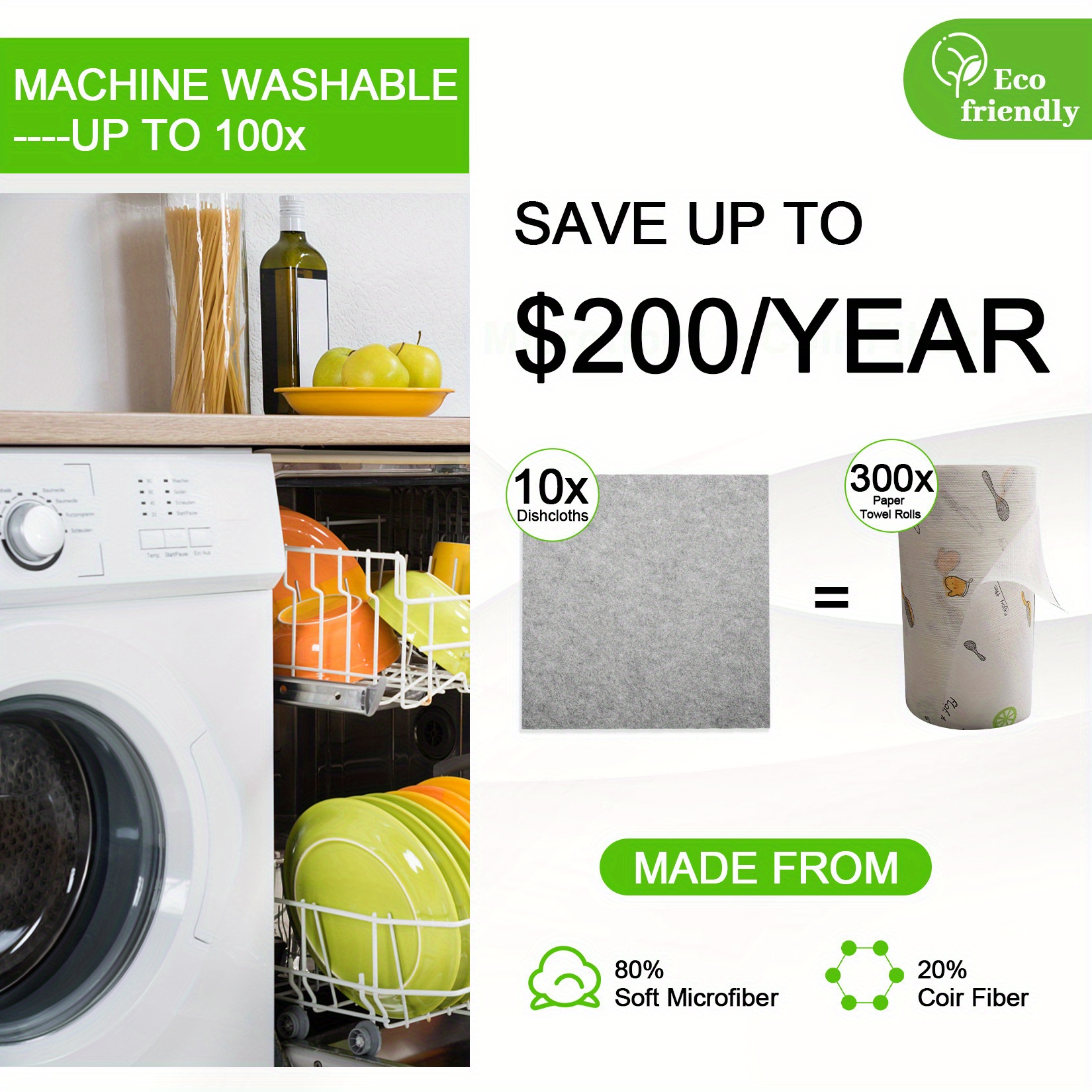 Fiber dish store washing machine