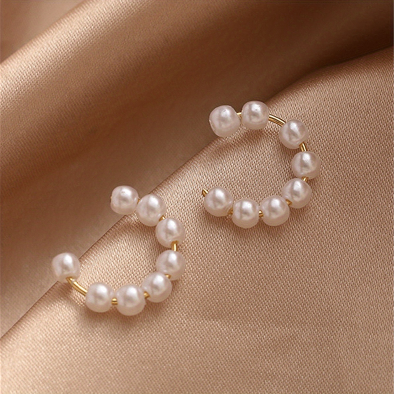 Korean Style Faux Pearl Earring Clip For Women Girls Daily - Temu