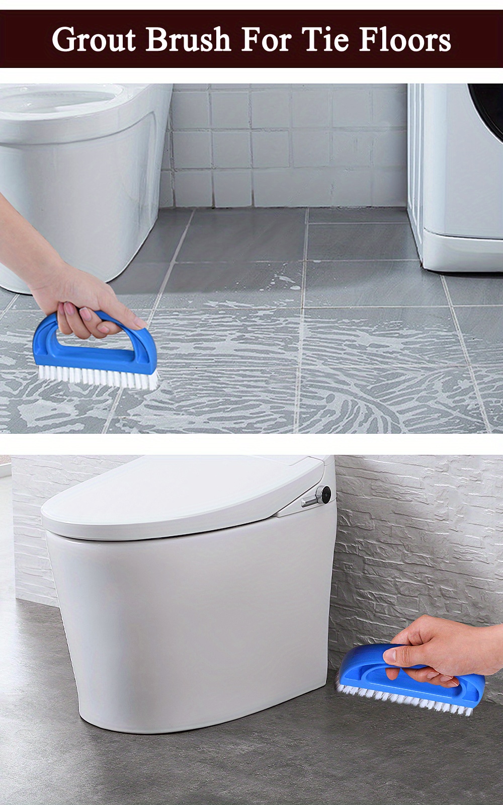 Spazzola per la pulizia del bagno trattamento per fessure del pavimento  spazzola per la pulizia delle fessure della finestra lavaggio del pavimento  lavandino a parete piastrelle per vasca da bagno setola dura 