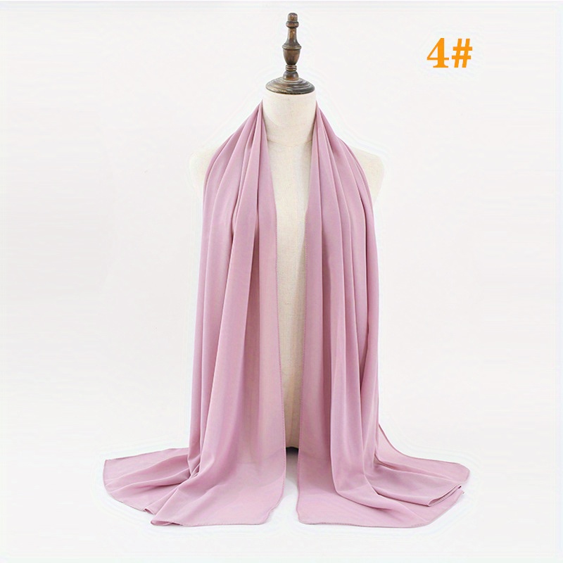 Candy Chiffon Scarf Breathable Shawl Casual Head Wrap Turban