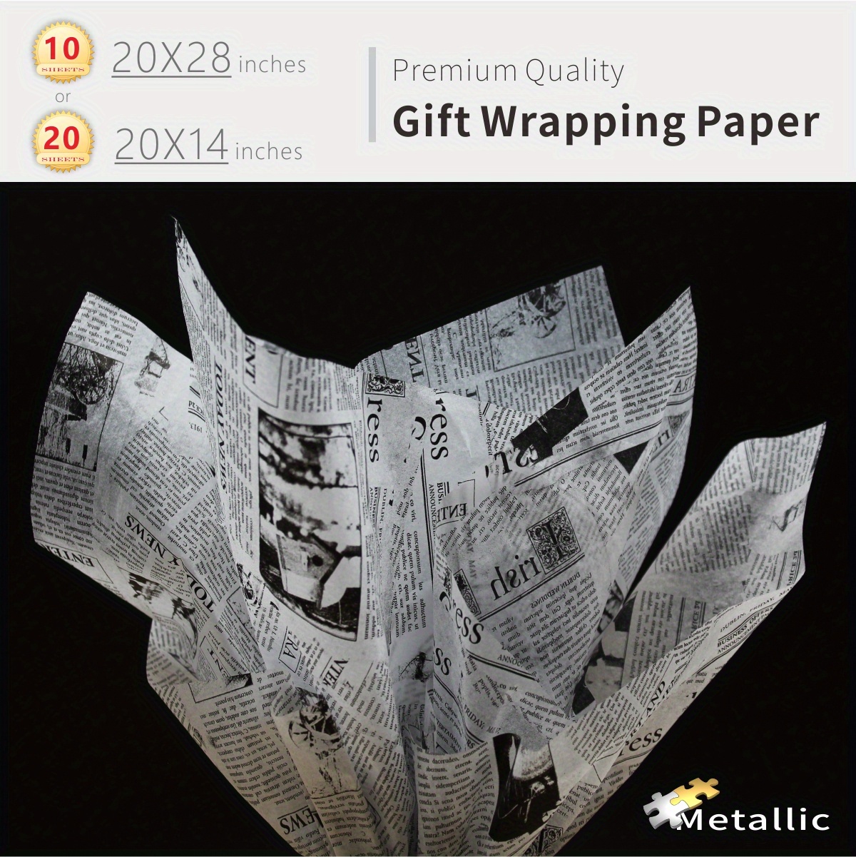 Metallic Silver Print Color Wrapping Paper Translucent - Temu