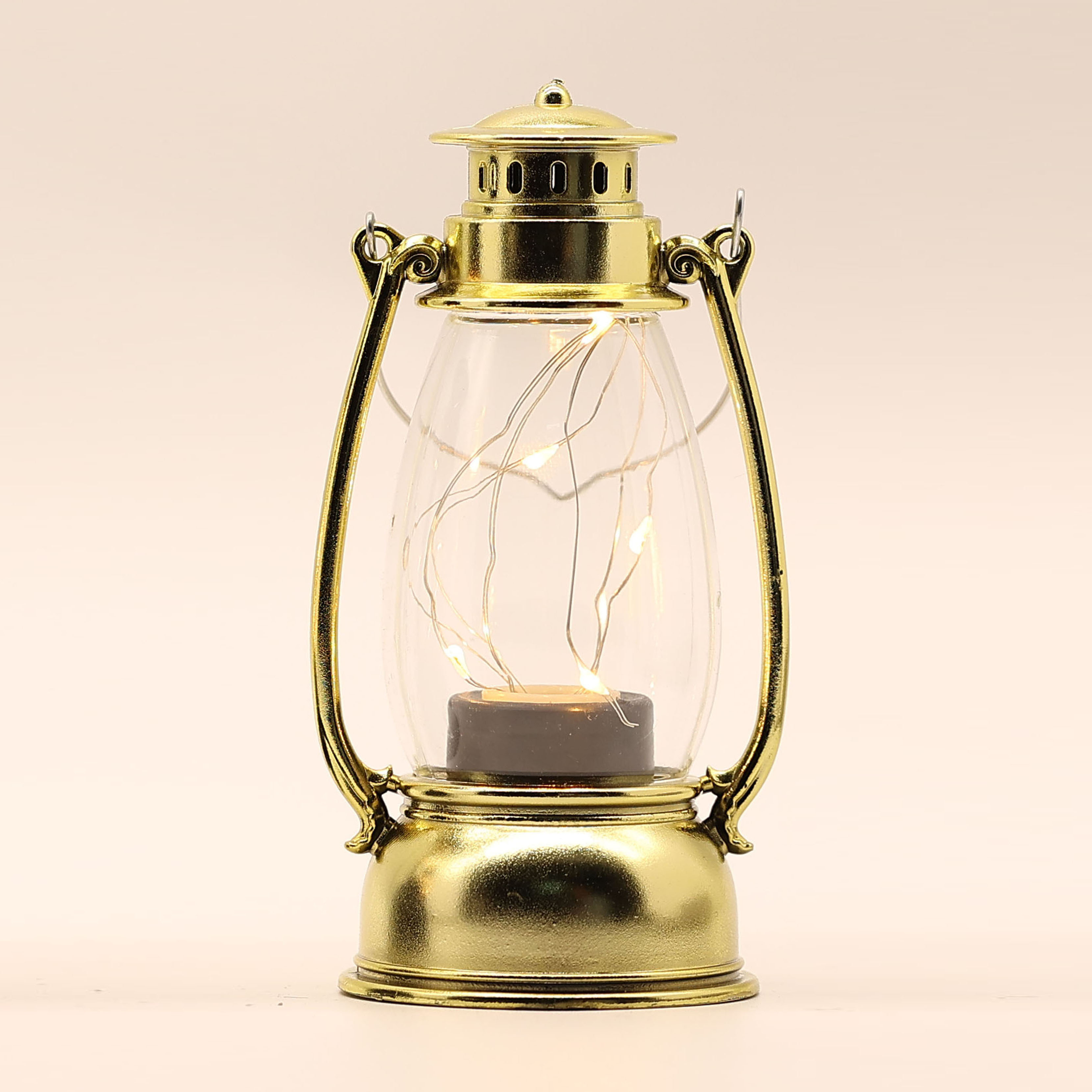 Oil Lanterns - Antique Brass Mini Patio Hurricane 9