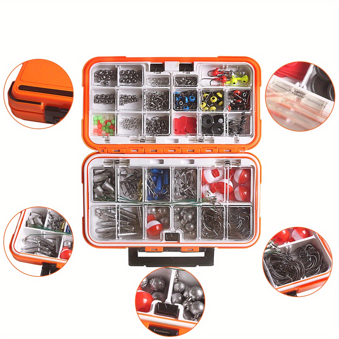 343pcs Complete Fishing Kit with Tackle Box - Includes Hooks, Weights,  Swivels, Slides, Lures, and Bait Box - Perfect for Freshwater and Saltwater  Fis