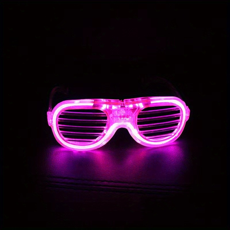 Purple Light-Up Glow LED Slotted Glasses