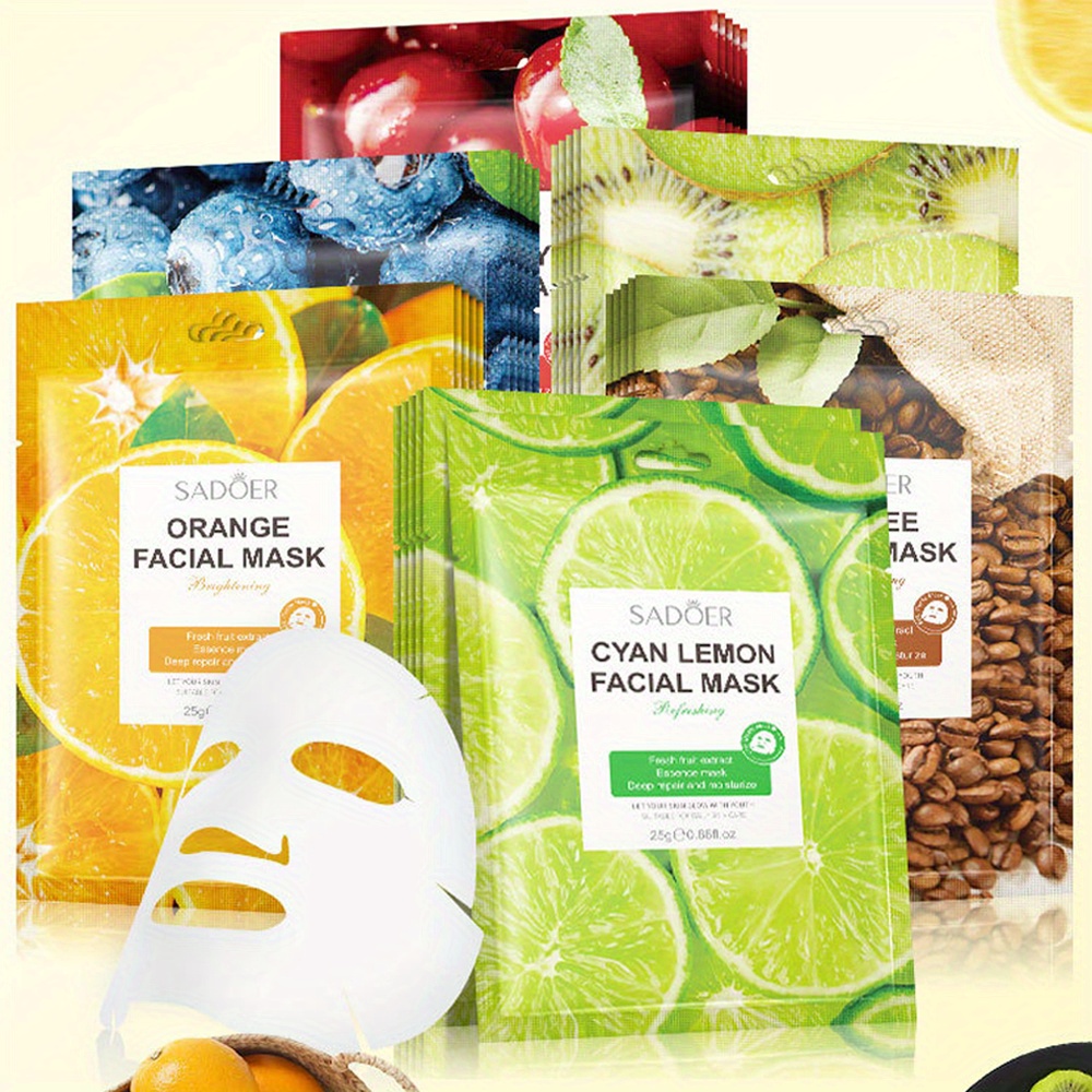 Fruit Mask Plant Fruit Mask Sheet Moisturizing Skin Temu