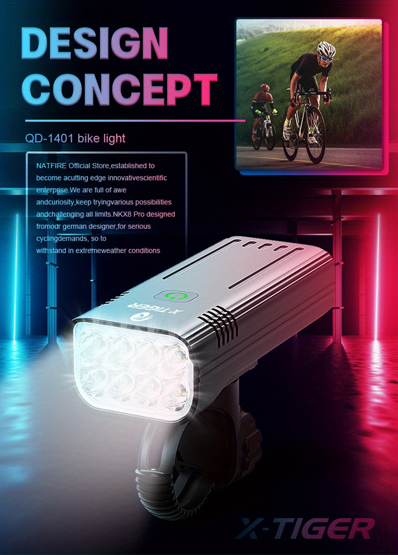 Conjunto Luces Delanteras Traseras Bicicleta Faro Luz - Temu Chile