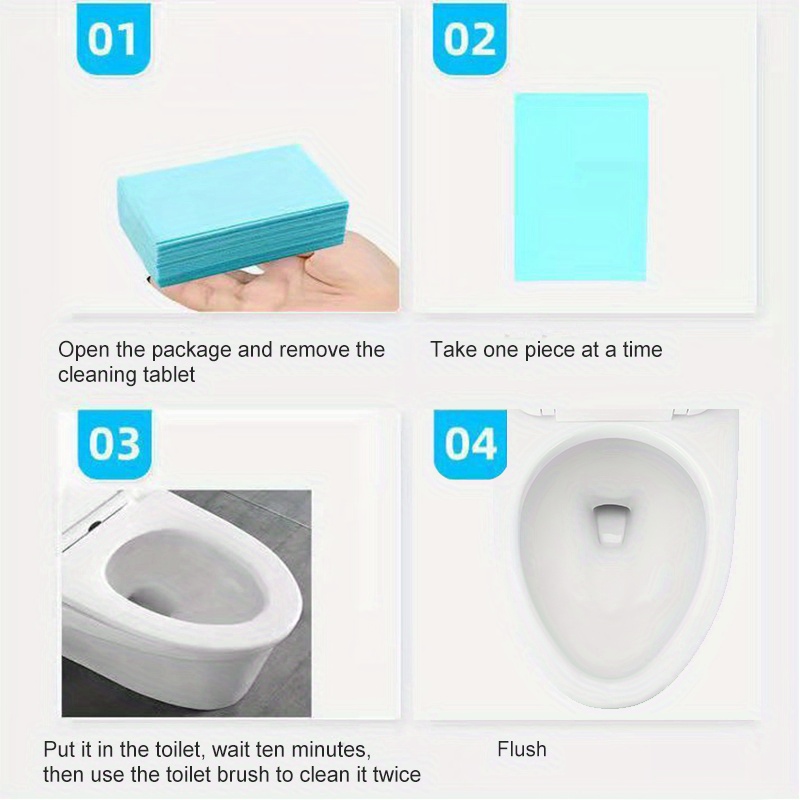 Low Odor Toilet Cleaning Sheets Effectively Removes Stains - Temu