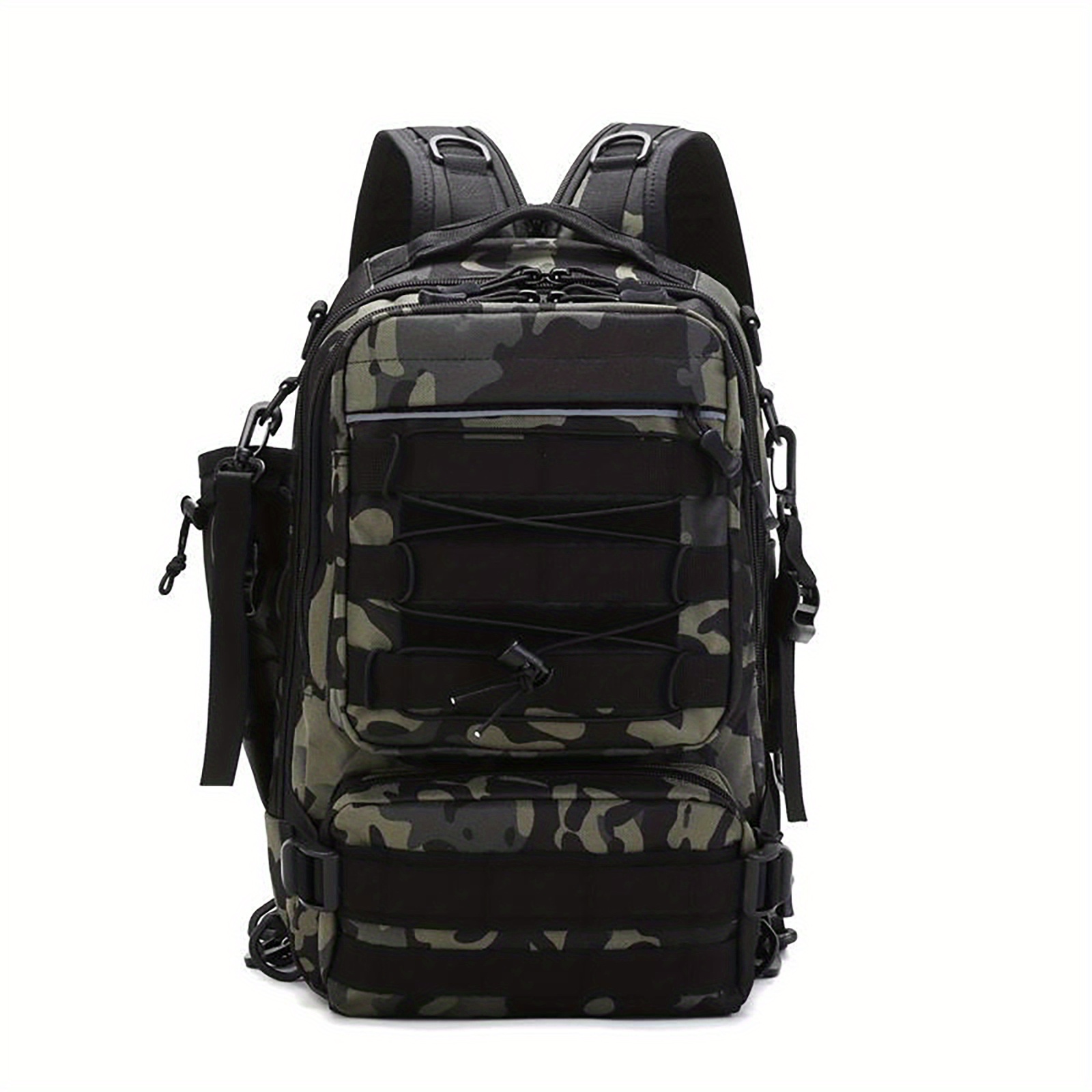 Ametoys Fishing Tackle Backpack Storage Bag Shoulder Backpack Water-Resistant Fishing Gear Bag Cross Body Sling Bag, Adult Unisex, Size: Camouflage-2