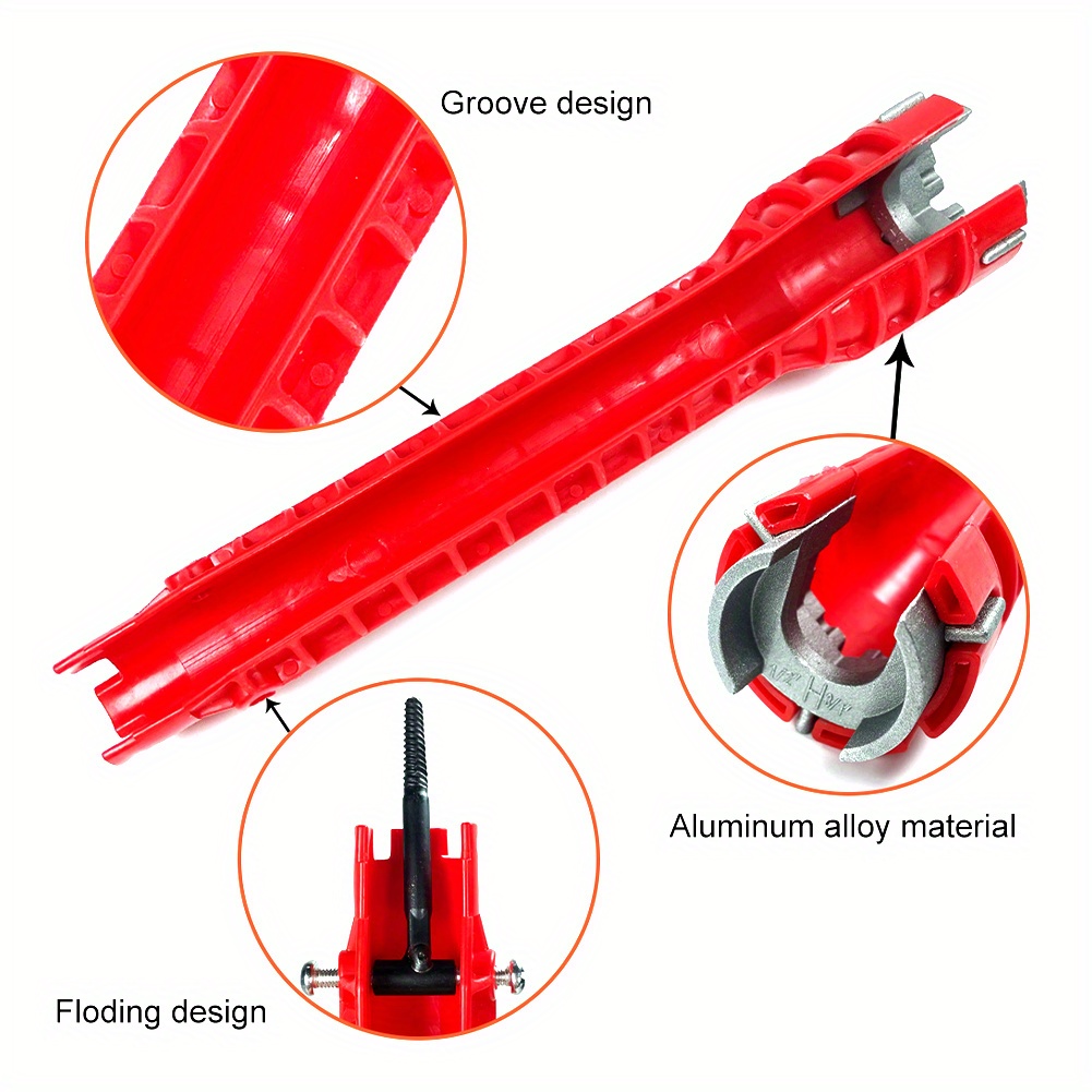 Uonlytech Llave inglesa para fregadero, llave de tubería de agua,  multiherramientas, herramientas para el hogar, llaves de grifo, alicates de  junta