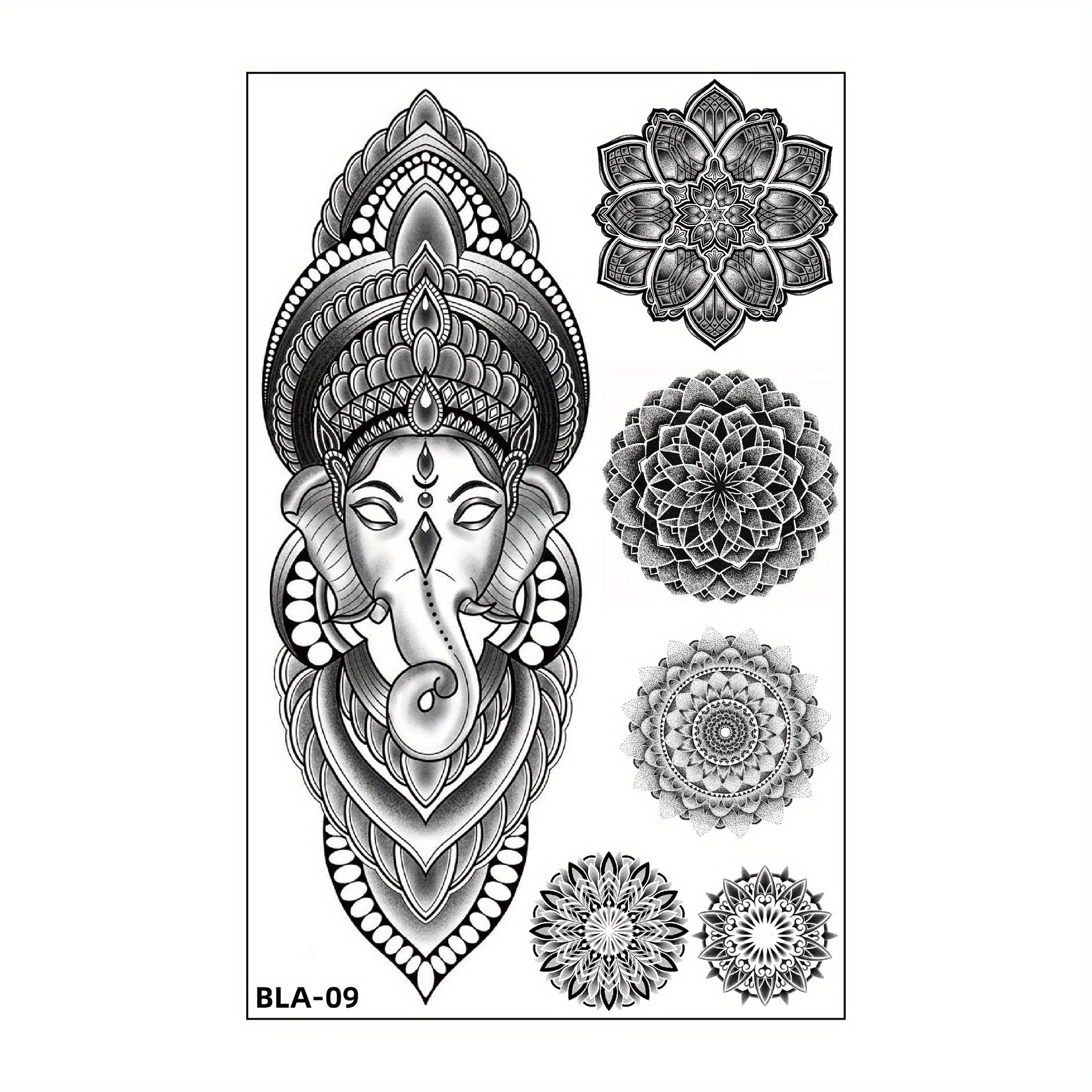 Ganesha large 8.25" temporary arm tattoo tattoo wristband wholesale |  eBay