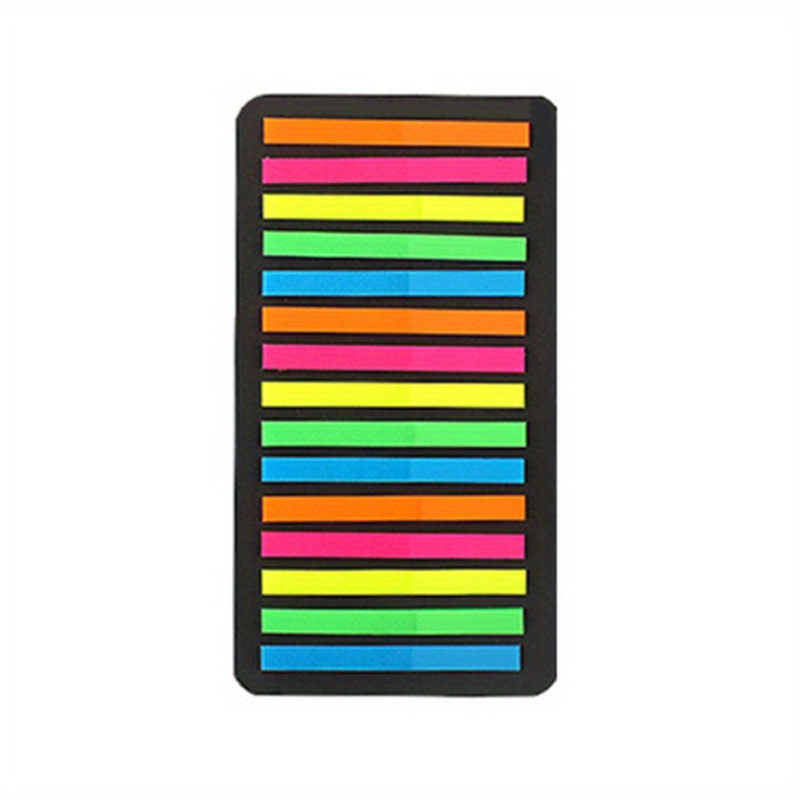 Emraw Tiny Sticky Notes Stick It Stickies, Plain Small 1.5 x 2  Rectangular Neon Bright Colored Removable Self Stick On Note Memo Pad for  Office, Home, School - Pack of 8 Pads 