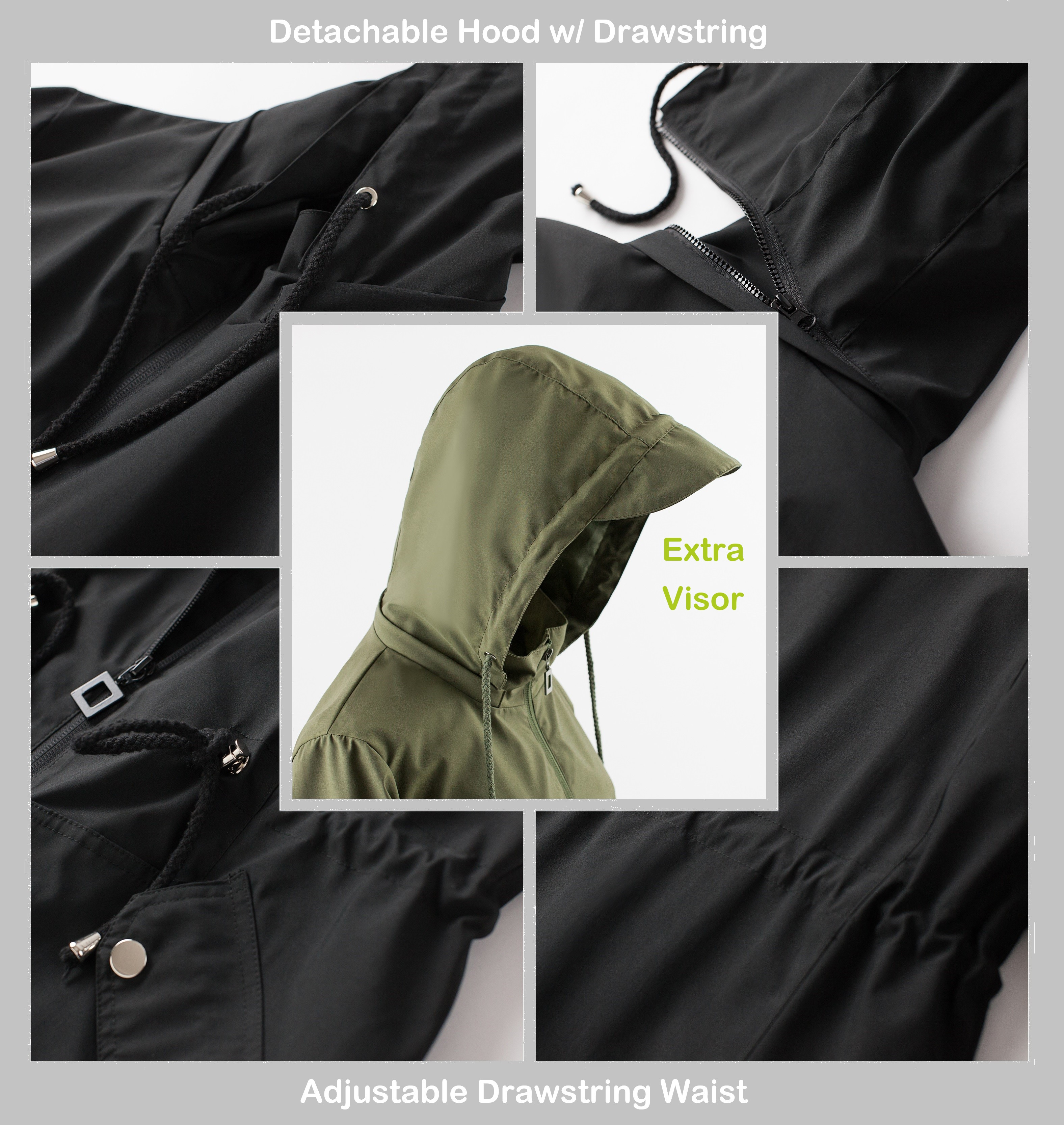 Waterproof Windbreaker Raincoat Breathable Outdoor Hooded - Temu