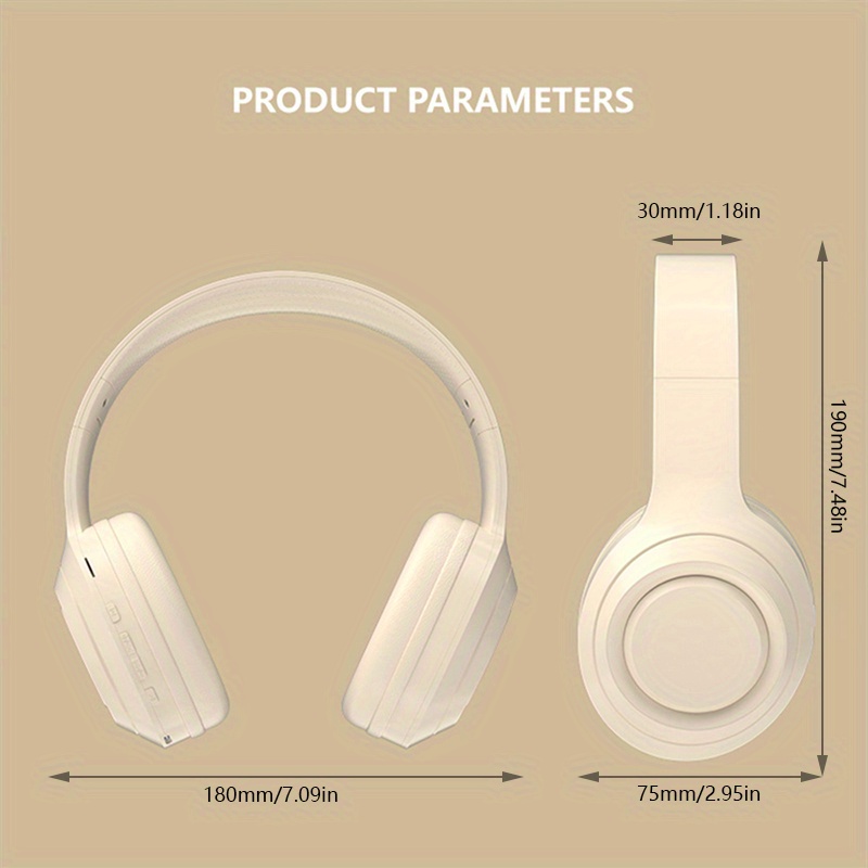 Detalhes dos fones de ouvido de música com cancelamento de ruído automático sem fio v5 0 montados na cabeça 10