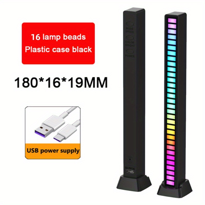 1 Pz. Musica Sync Led Barra Leggera Rgb Ricaricabile - Temu Italy