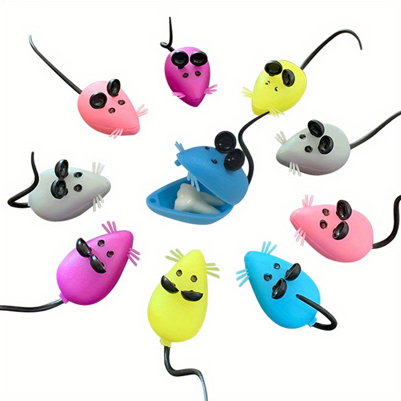 10 plastic tooth storage boxes shaped like mice for keeping and collecting teeth details 3