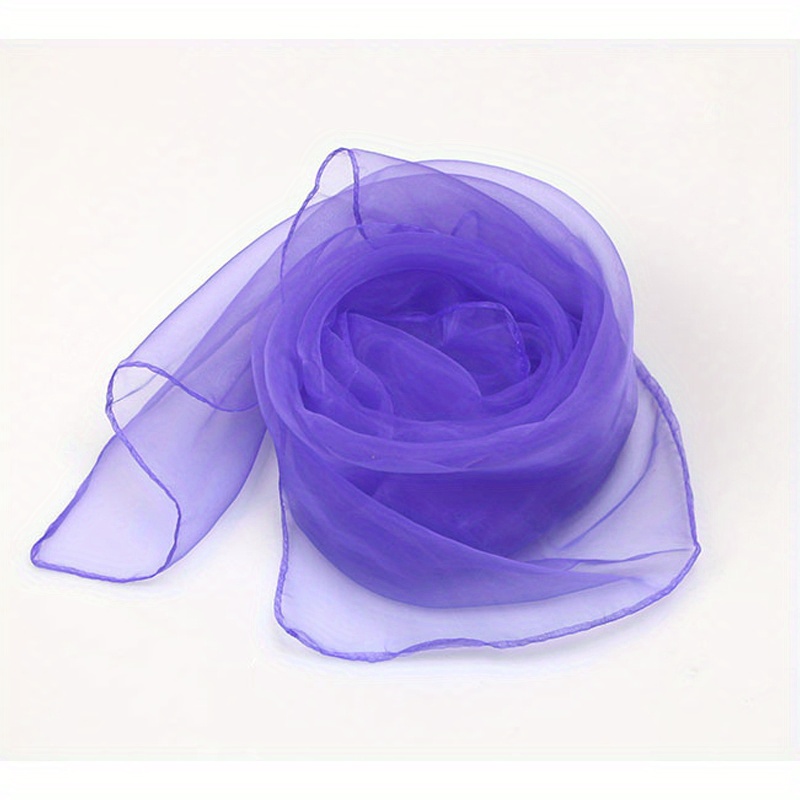 Candy Square Scarf Gauze Neckerchief Thin Breathable Silk Scarves