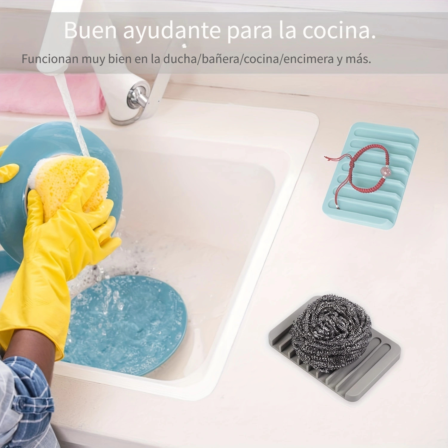 1 Jabonera Ducha Cascada Jabonera Jabonera Baño Cocina - Temu Chile