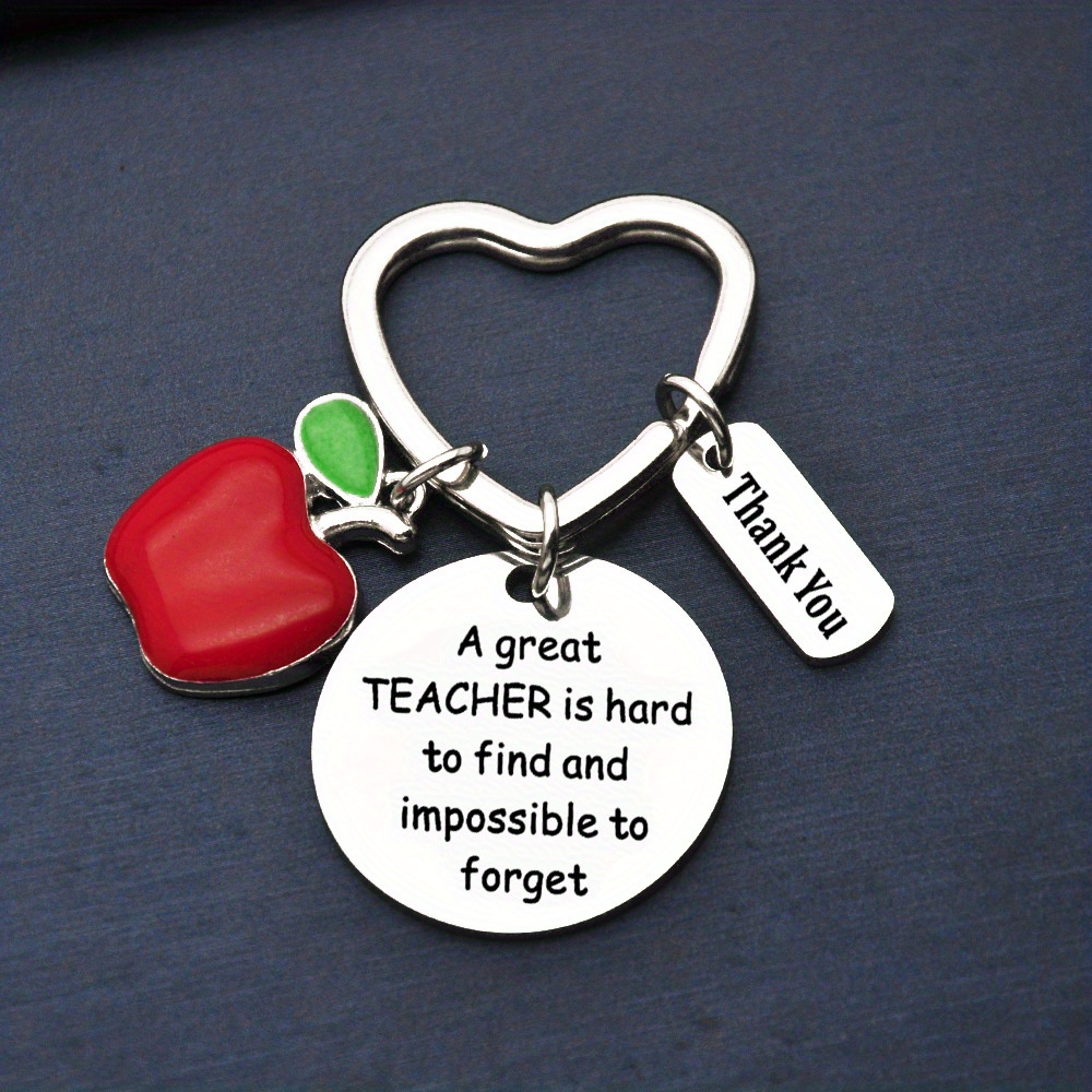 A Great Teacher Keychain Thank You Appreciation Gift Metal - Temu