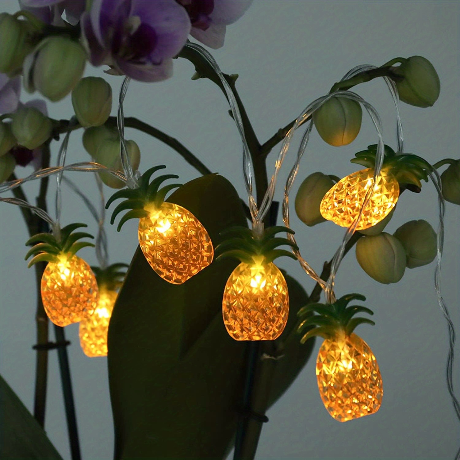 Pineapple String Lights Battery Operated 10 Fun Patio Lights Temu