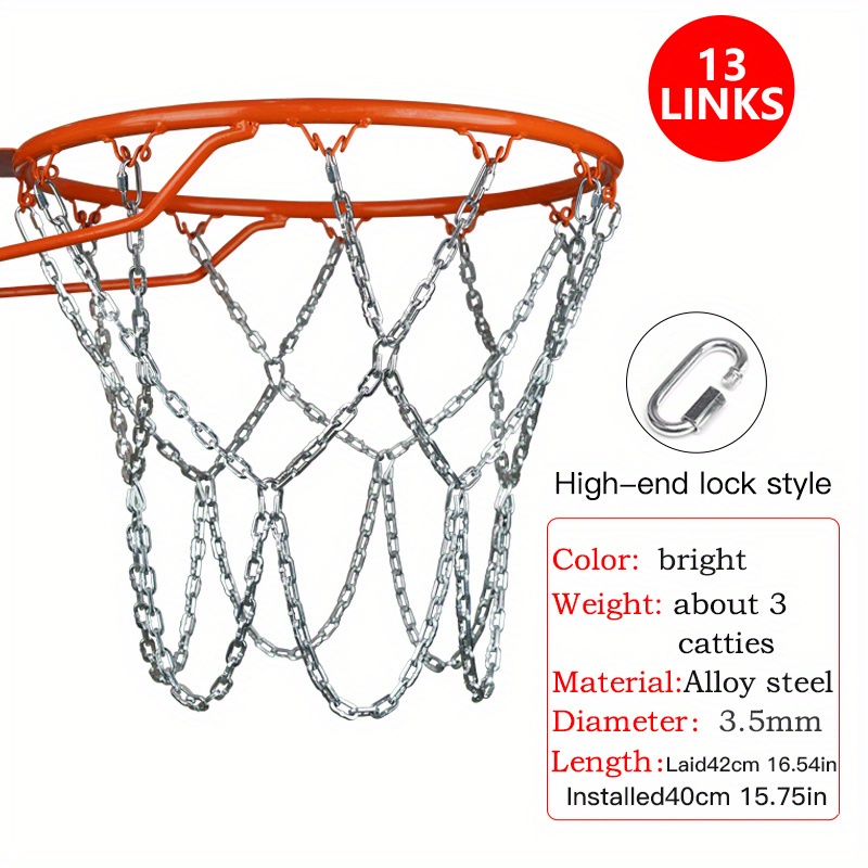 1pc/2pcs Support De Basket-ball Avec Filet À 12 Boucles, Remplacement De  Filet De Basket-ball Extérieur Robuste, Filet De Basket-ball Détachable  Pour