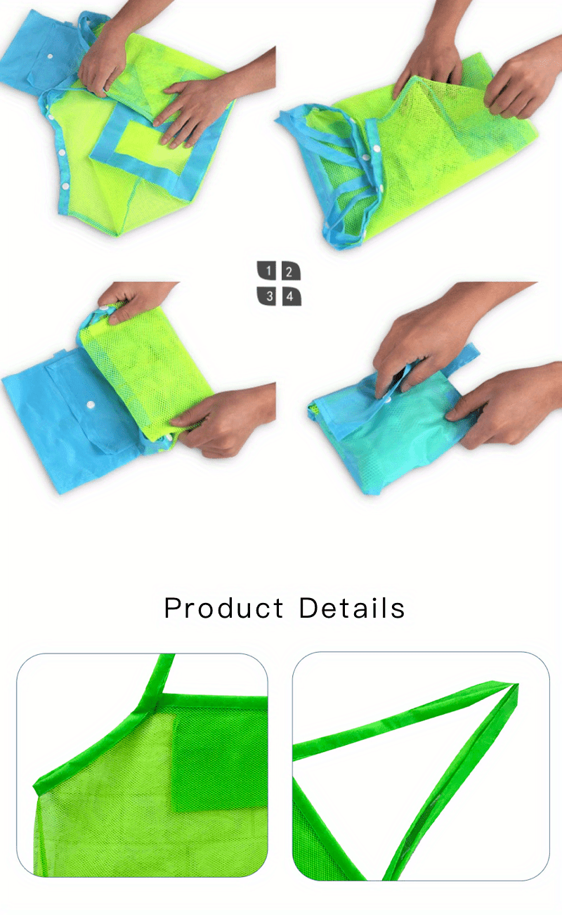 Mesh Net Tote Bag Large Capacity Beach Tote Bag Toy Storage Temu