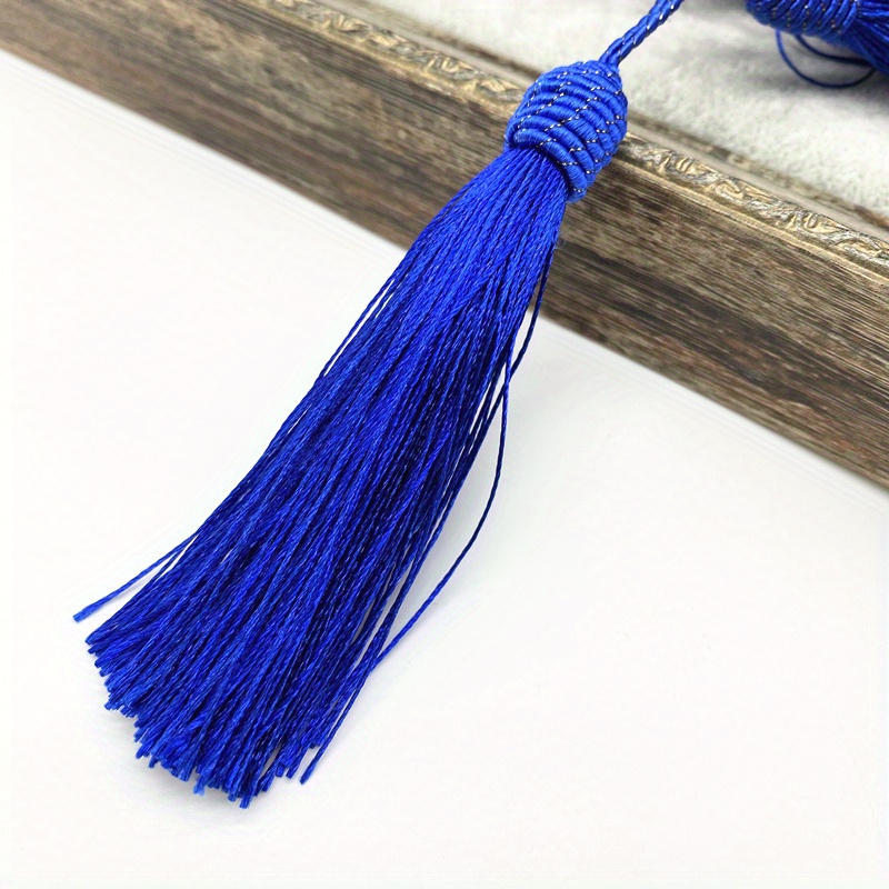 Colorful Hanging Rope Silk Tassels Fringe Sewing Tassel Trim Key Chain  Tassels for DIY Embellish Accessories (10pcs)