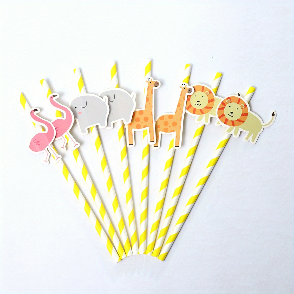 20pcs Face Card Straw Disposable Creative Party - Temu