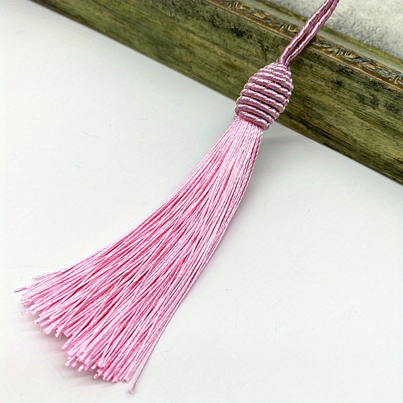  Colorful Hanging Rope Silk Tassels Fringe Sewing Tassel Trim Key  Chain Tassels for DIY Embellish Accessories (10pcs)
