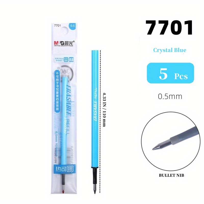 Press Thermal Erasable Gel Pen Black Blue Refill Simple - Temu