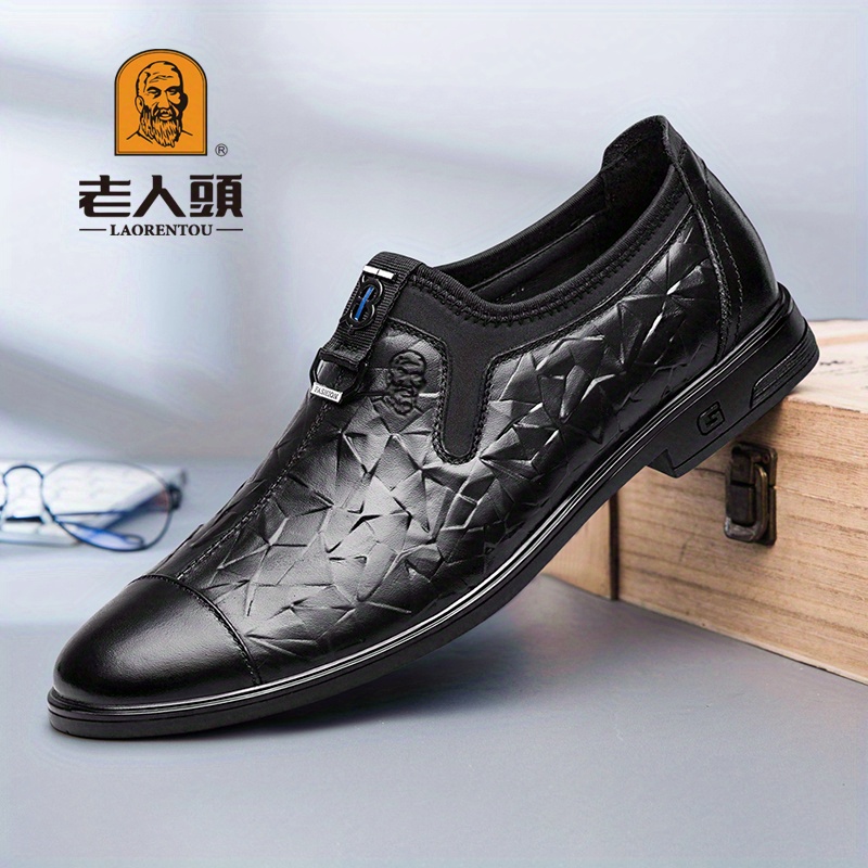 Laorentou Mens Breathable Leather Shoes Casual Anti Slip Comfortable Slip  On Business Shoes For Spring Summer And Autumn, Today's Best Daily Deals