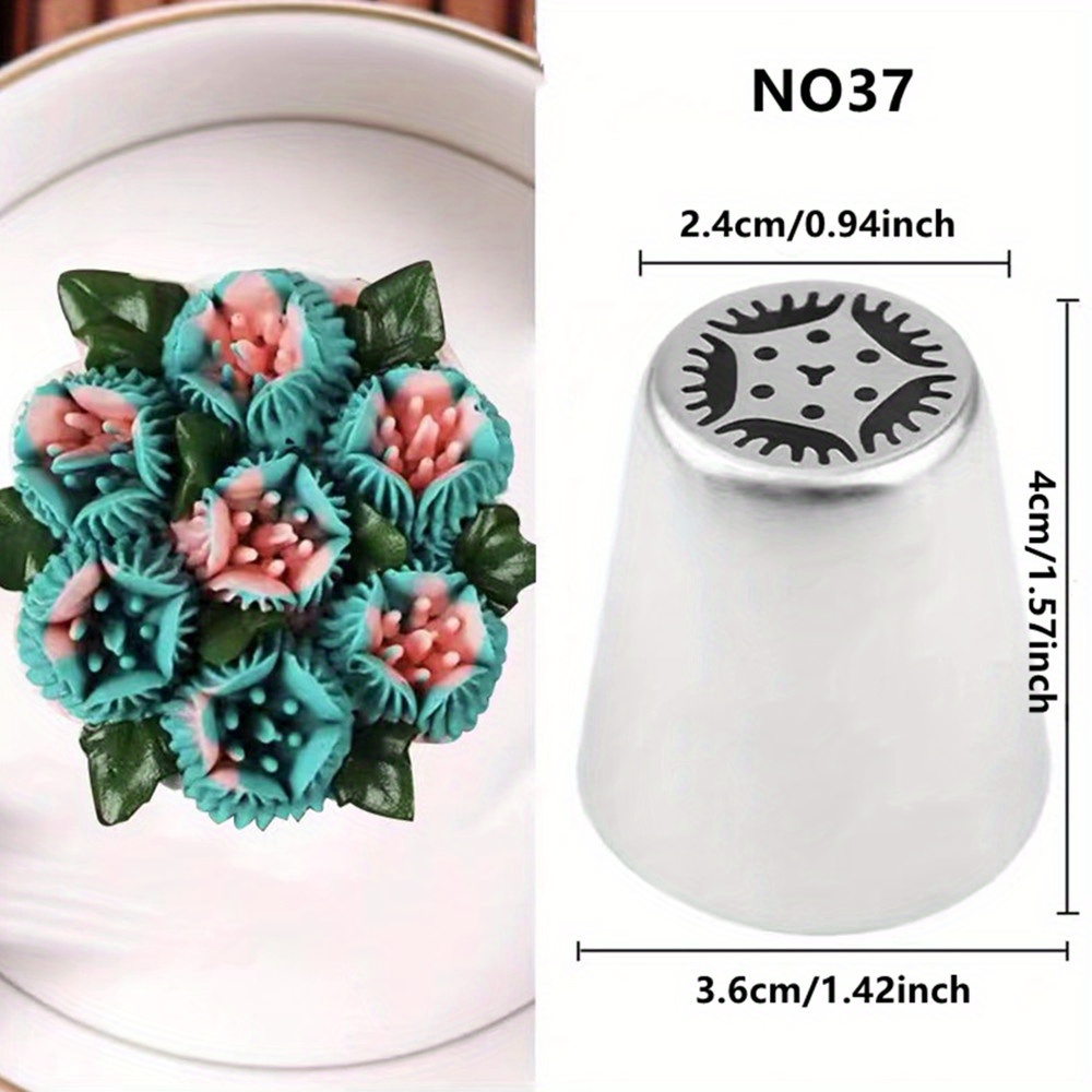 Random Design Russian Icing Piping Nozzle Set (May/May Not Be Same as  Photo)-6pc