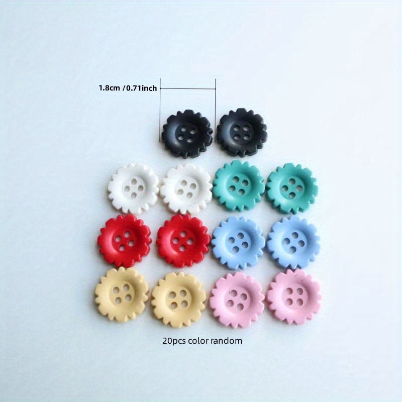 10pcs Children's Button Shirt Sweater Plastic Sewing Buttons Colorful  Cartoon Flower Button Accessories for Baby Clothing