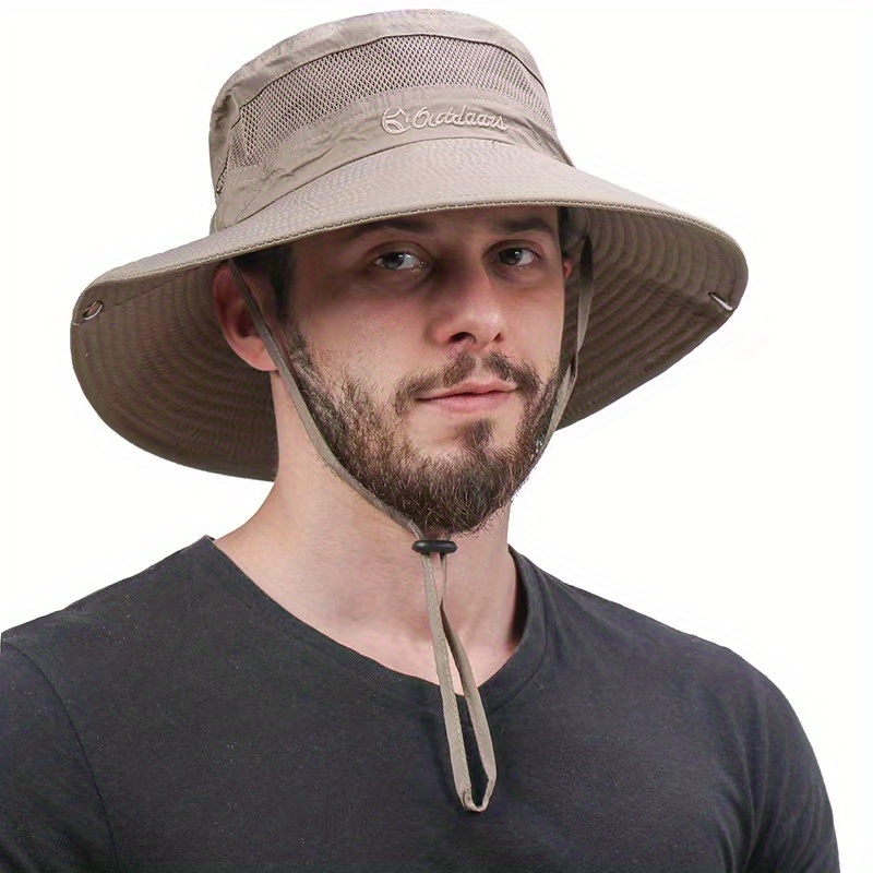 Wide Brim Boonie Hat Breathable Uv Protection Summer Hiking - Temu