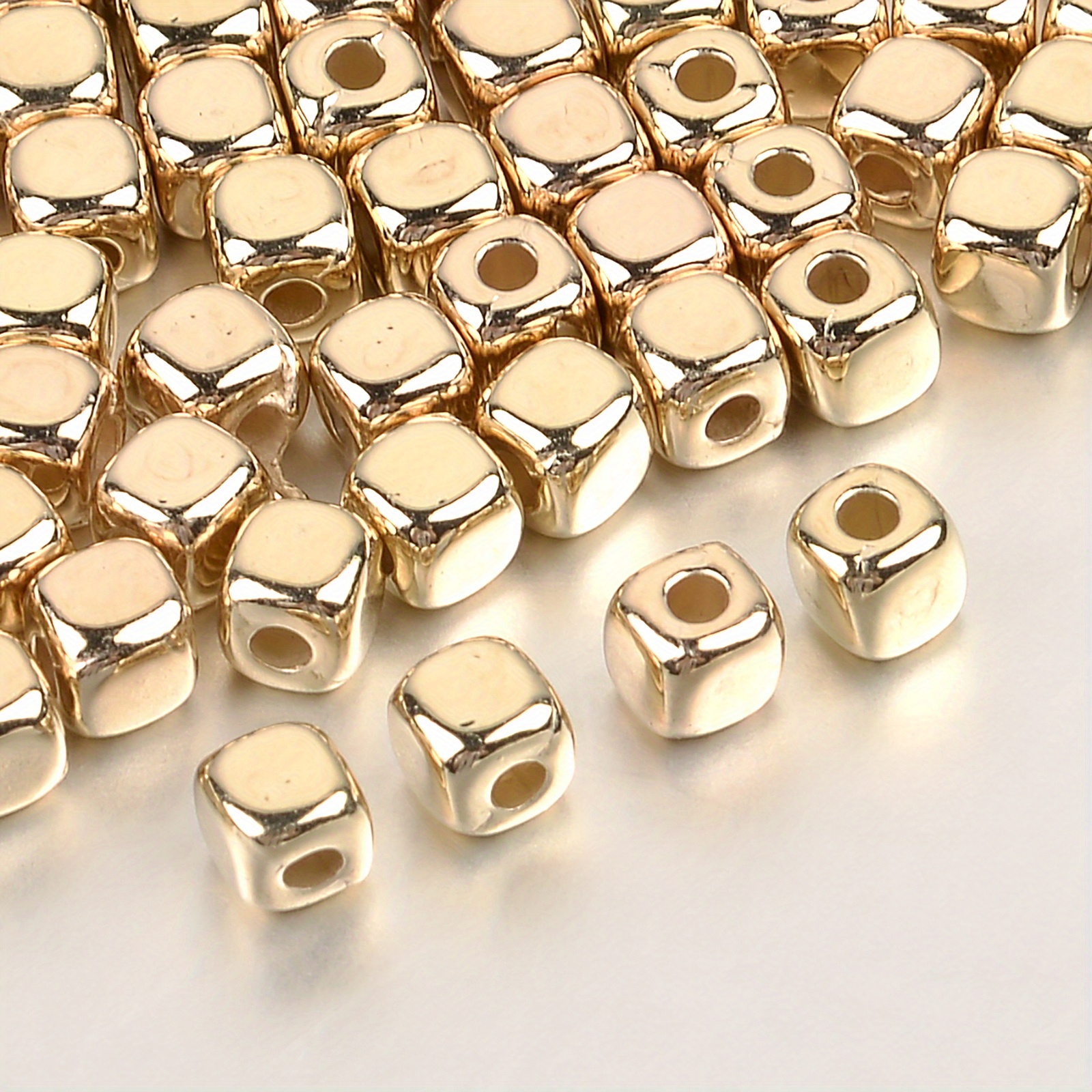 Gold, Silver, Bronze Metal Beads Mix 4mm 100pcs