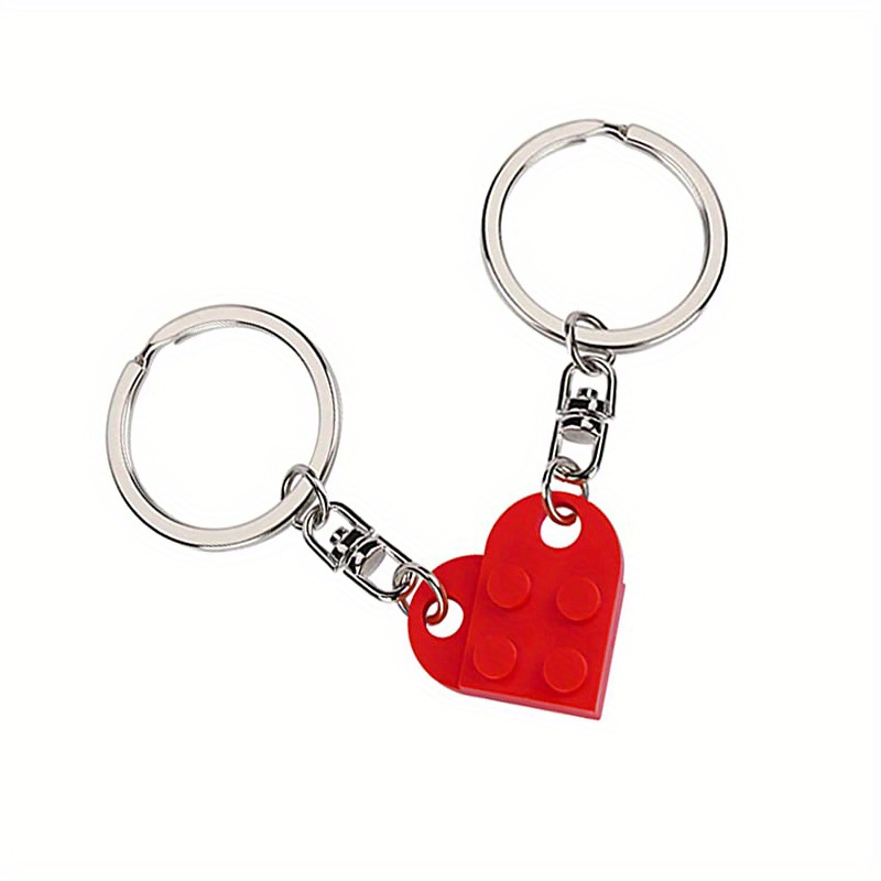 2Pcs/Set Love Heart Brick Porte clés Pour Couples Amitié - Temu Canada