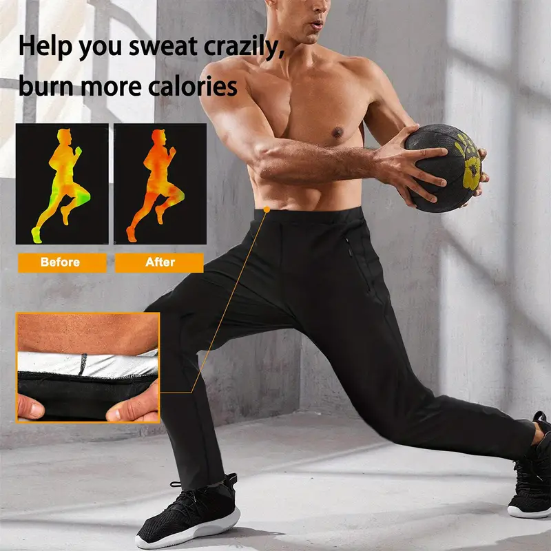 Hot Thermo Body Shaper Sweat Sauna Pants For Men Weight Loss - Temu