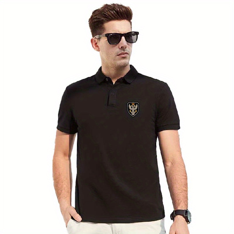 Men's Work Lapel Button Short Sleeves Polo Shirts For Summer - Men's ...