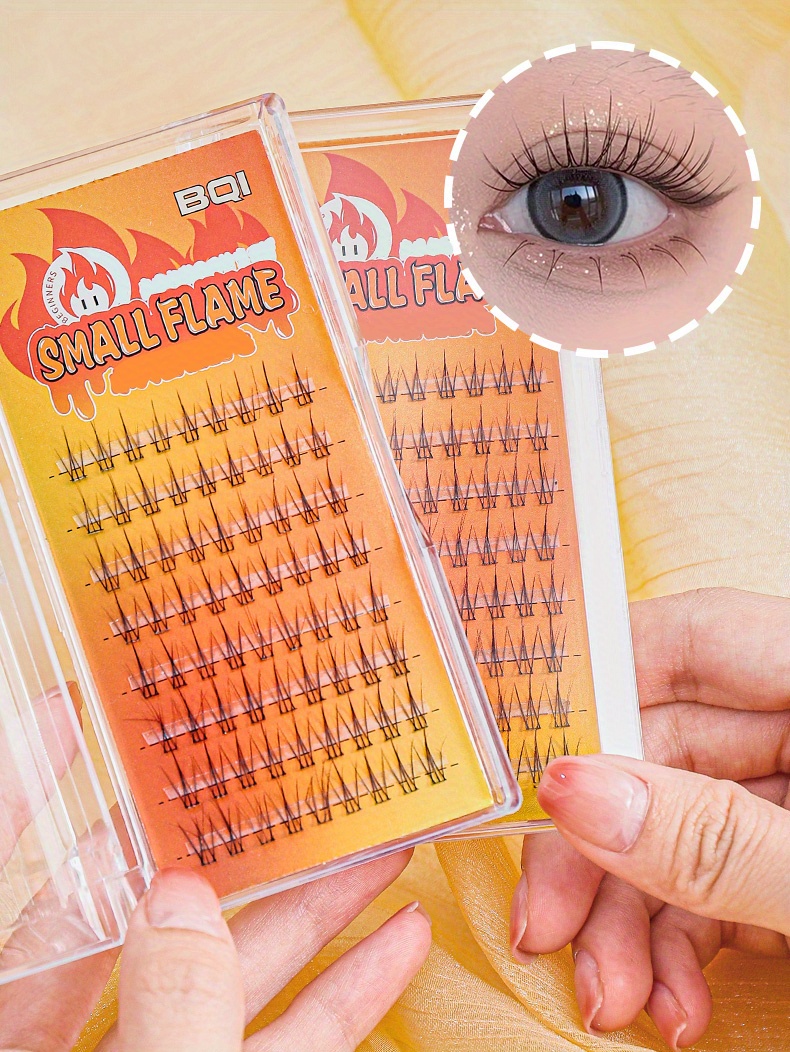 Ultra Fine Wispy Curling False Eyelashes Ultrathin Stem, Faux Single