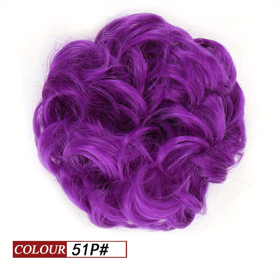 Synthetic Fluffy Hair Bun Elastic Donut High Temperature Temu